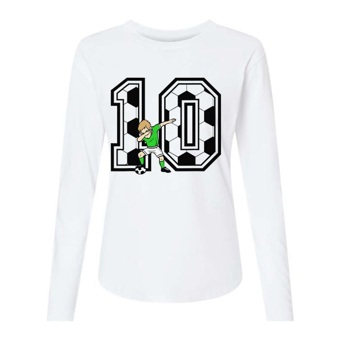 10th Birthday Soccer Player 10 Years Old Womens Cotton Relaxed Long Sleeve T-Shirt