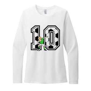 10th Birthday Soccer Player 10 Years Old Womens CVC Long Sleeve Shirt