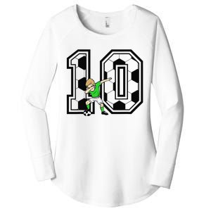 10th Birthday Soccer Player 10 Years Old Women's Perfect Tri Tunic Long Sleeve Shirt