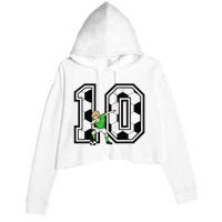 10th Birthday Soccer Player 10 Years Old Crop Fleece Hoodie