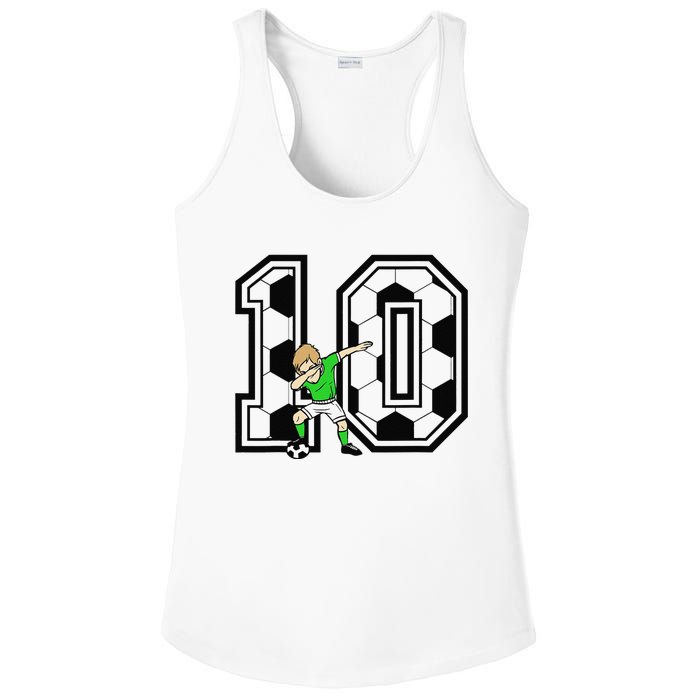 10th Birthday Soccer Player 10 Years Old Ladies PosiCharge Competitor Racerback Tank