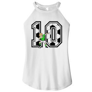 10th Birthday Soccer Player 10 Years Old Women's Perfect Tri Rocker Tank