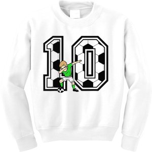 10th Birthday Soccer Player 10 Years Old Kids Sweatshirt