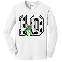 10th Birthday Soccer Player 10 Years Old Kids Long Sleeve Shirt