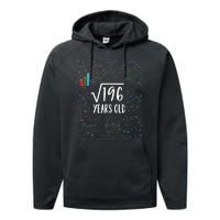 14th Birthday Square Root Of 196 Math Performance Fleece Hoodie