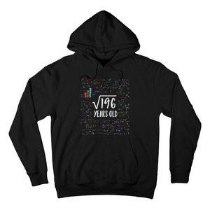 14th Birthday Square Root Of 196 Math Hoodie