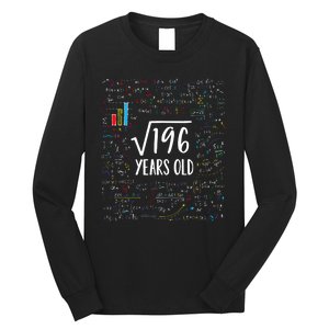 14th Birthday Square Root Of 196 Math Long Sleeve Shirt