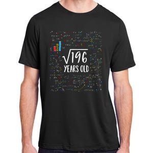 14th Birthday Square Root Of 196 Math Adult ChromaSoft Performance T-Shirt