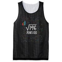 14th Birthday Square Root Of 196 Math Mesh Reversible Basketball Jersey Tank