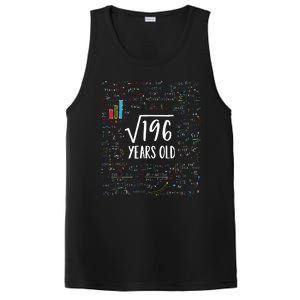 14th Birthday Square Root Of 196 Math PosiCharge Competitor Tank