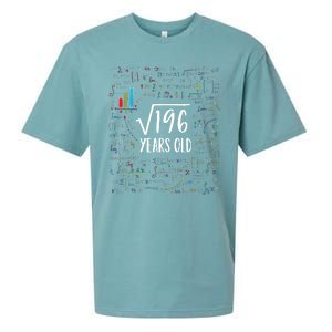 14th Birthday Square Root Of 196 Math Sueded Cloud Jersey T-Shirt