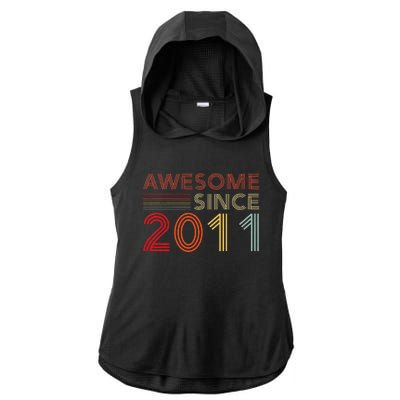 13yr Bday Son Boy Funny 2012 13th 13 Year Old Birthday Ladies PosiCharge Tri-Blend Wicking Draft Hoodie Tank