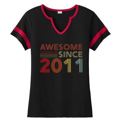 13yr Bday Son Boy Funny 2012 13th 13 Year Old Birthday Ladies Halftime Notch Neck Tee