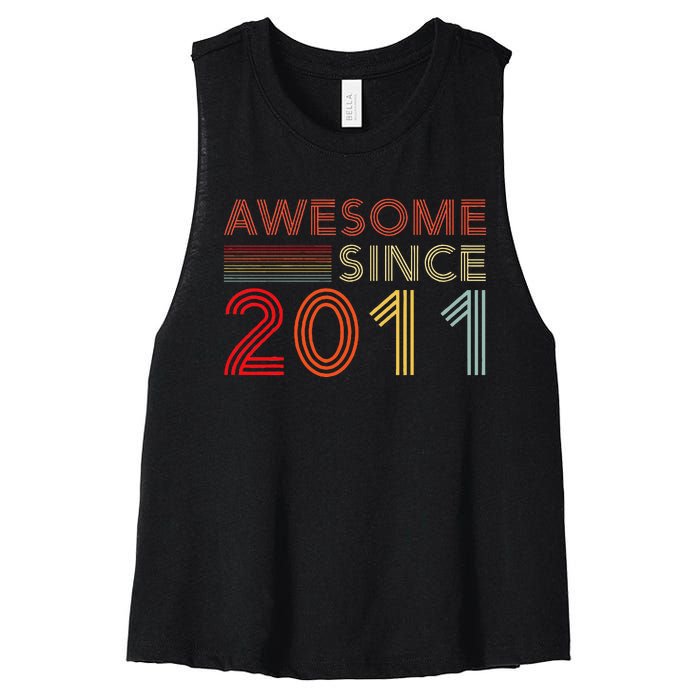 13yr Bday Son Boy Funny 2012 13th 13 Year Old Birthday Women's Racerback Cropped Tank