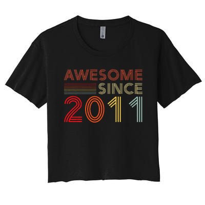 13yr Bday Son Boy Funny 2012 13th 13 Year Old Birthday Women's Crop Top Tee