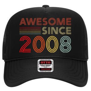 16yr Bday Son Boy Funny 2008 16th 16 Year Old Birthday High Crown Mesh Back Trucker Hat