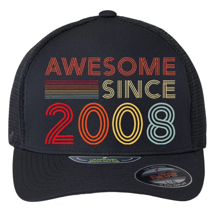 16yr Bday Son Boy Funny 2008 16th 16 Year Old Birthday Flexfit Unipanel Trucker Cap