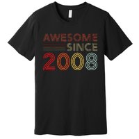 16yr Bday Son Boy Funny 2008 16th 16 Year Old Birthday Premium T-Shirt