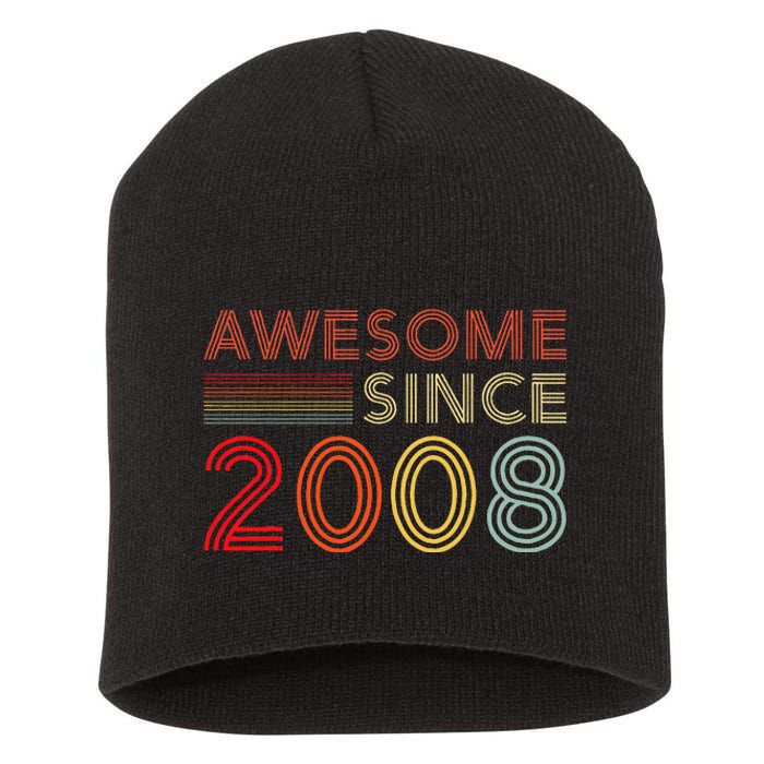 16yr Bday Son Boy Funny 2008 16th 16 Year Old Birthday Short Acrylic Beanie