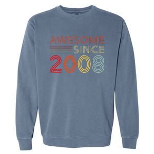 16yr Bday Son Boy Funny 2008 16th 16 Year Old Birthday Garment-Dyed Sweatshirt