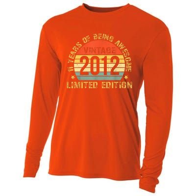 11yr BDay Son Boy Funny 2012 11th 11 Year Old Birthday Cooling Performance Long Sleeve Crew