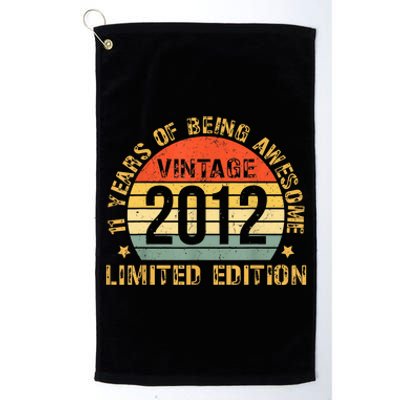 11yr BDay Son Boy Funny 2012 11th 11 Year Old Birthday Platinum Collection Golf Towel