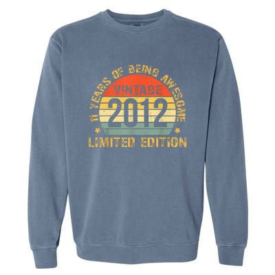 11yr BDay Son Boy Funny 2012 11th 11 Year Old Birthday Garment-Dyed Sweatshirt