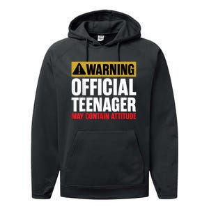 13 Birthday Teenager Boy 13yr Math 13th Birthday Performance Fleece Hoodie