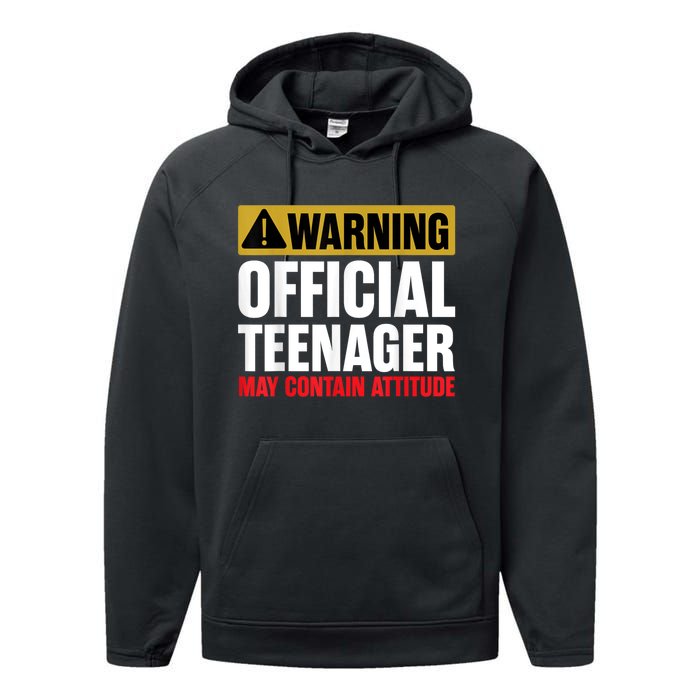 13 Birthday Teenager Boy 13yr Math 13th Birthday Performance Fleece Hoodie