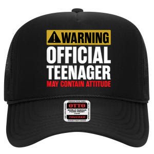 13 Birthday Teenager Boy 13yr Math 13th Birthday High Crown Mesh Back Trucker Hat