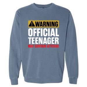 13 Birthday Teenager Boy 13yr Math 13th Birthday Garment-Dyed Sweatshirt