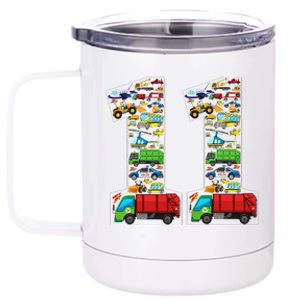 11th Birthday Transportation 11 Year Old Party 12 oz Stainless Steel Tumbler Cup