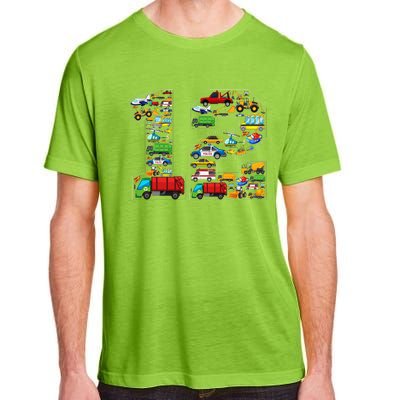 12th Birthday Transportation 12 Year Old Party Adult ChromaSoft Performance T-Shirt