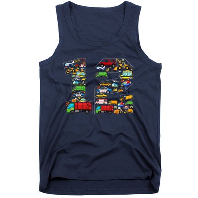 12th Birthday Transportation 12 Year Old Party Tank Top