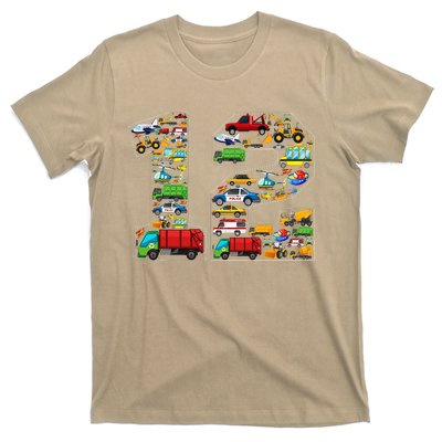 12th Birthday Transportation 12 Year Old Party T-Shirt