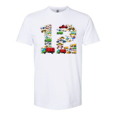 12th Birthday Transportation 12 Year Old Party Softstyle CVC T-Shirt