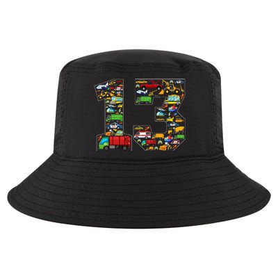 13th Birthday Transportation 13 Year Old Party Cool Comfort Performance Bucket Hat