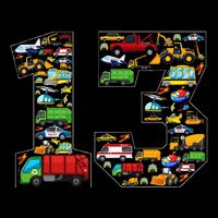 13th Birthday Transportation 13 Year Old Party Toddler Hoodie