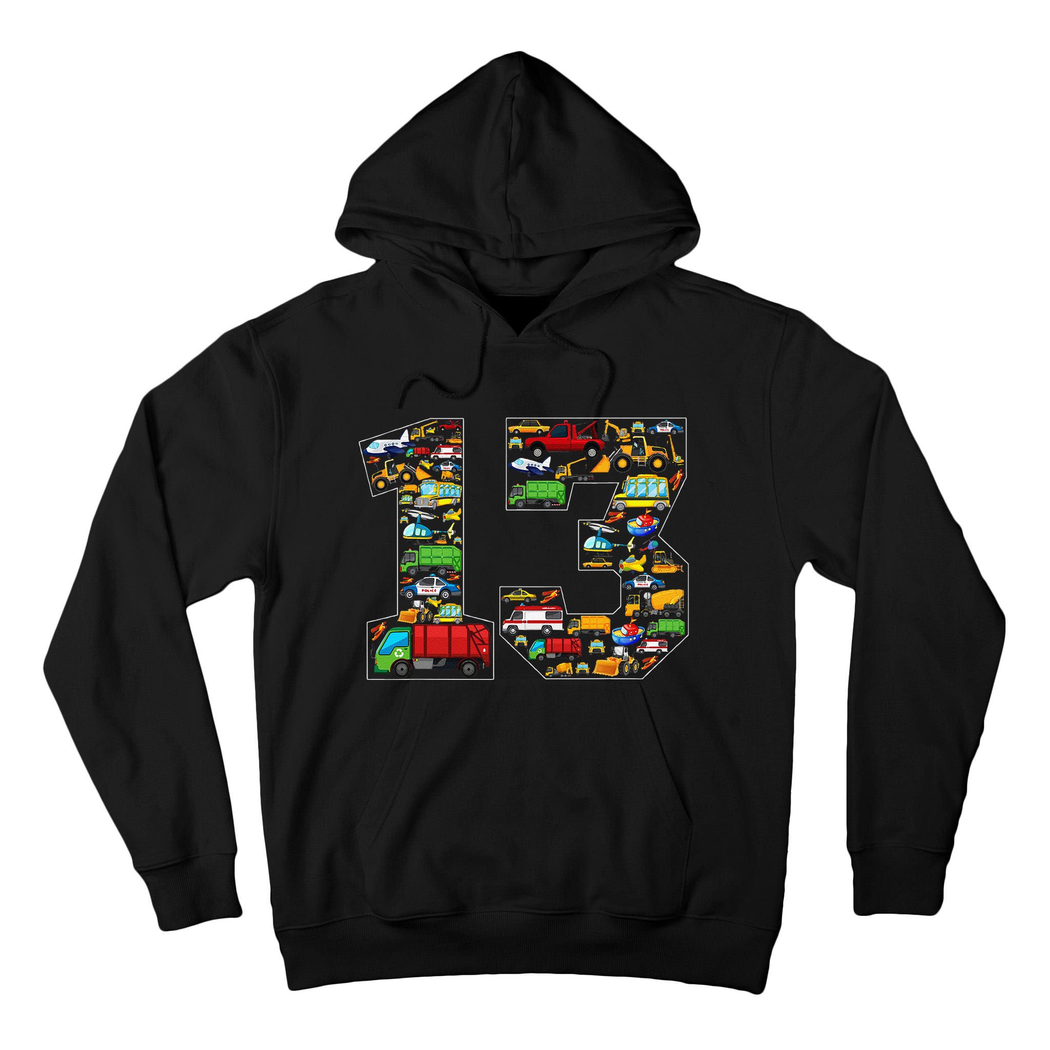 13th Birthday Transportation 13 Year Old Party Tall Hoodie