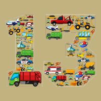 13th Birthday Transportation 13 Year Old Party Cooling Performance Crew T-Shirt