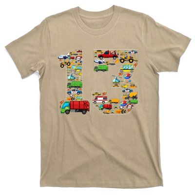 13th Birthday Transportation 13 Year Old Party T-Shirt