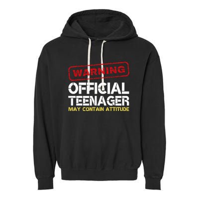 13 Birthday Teenager Boy 13th Birthday Garment-Dyed Fleece Hoodie