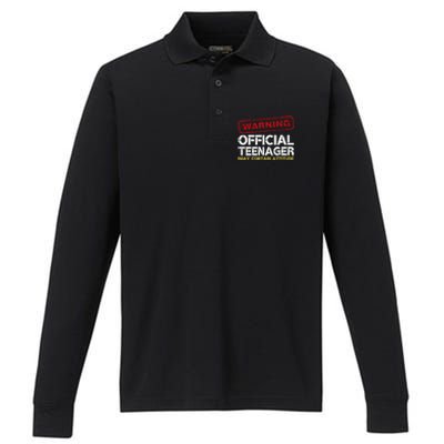 13 Birthday Teenager Boy 13th Birthday Performance Long Sleeve Polo