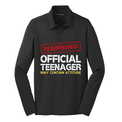 13 Birthday Teenager Boy 13th Birthday Silk Touch Performance Long Sleeve Polo