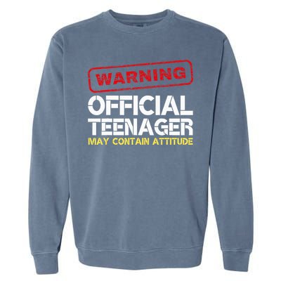 13 Birthday Teenager Boy 13th Birthday Garment-Dyed Sweatshirt