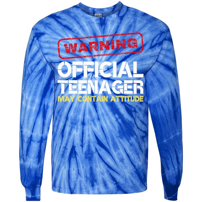 13 Birthday Teenager Boy 13th Birthday Tie-Dye Long Sleeve Shirt