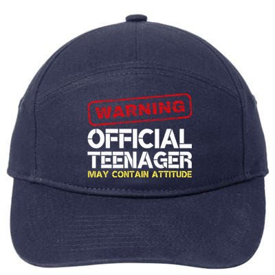 13 Birthday Teenager Boy 13th Birthday 7-Panel Snapback Hat