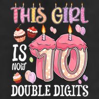 10th Birthday This Girl Is Now 10 Years Old Double Digits Adult Drive Performance Visor