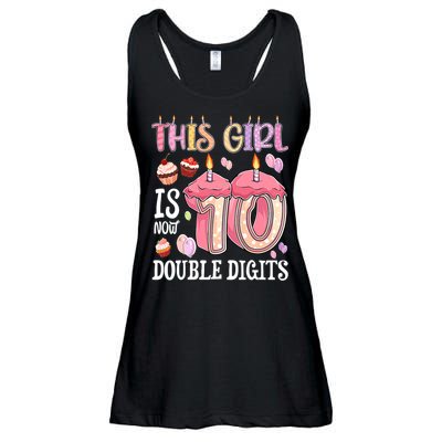 10th Birthday This Girl Is Now 10 Years Old Double Digits Ladies Essential Flowy Tank