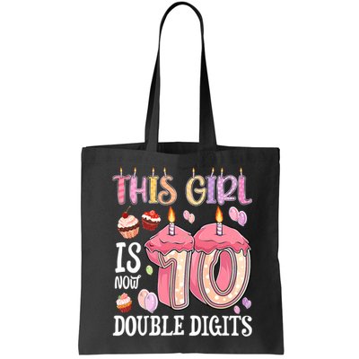10th Birthday This Girl Is Now 10 Years Old Double Digits Bag